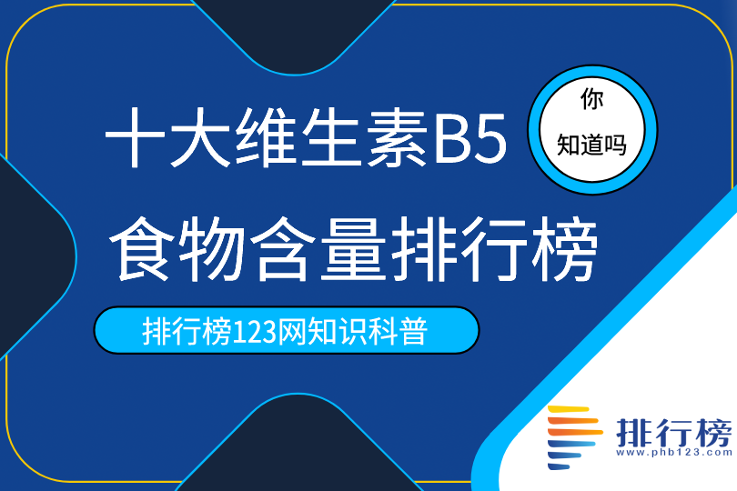 十大维生素B5食物含量排行榜：蘑菇位列第一(能量棒上榜)